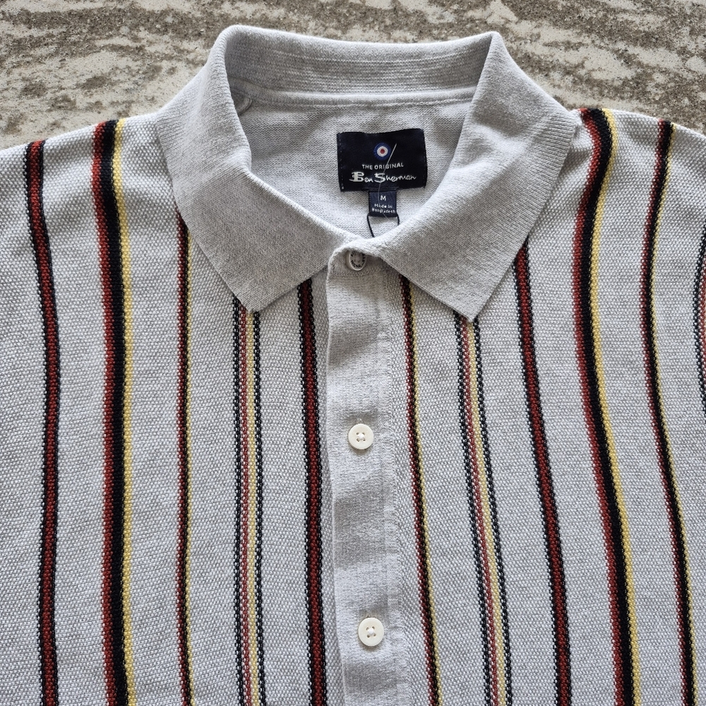 Ben Sherman Men's Sweater Polo Shirt New Size Large